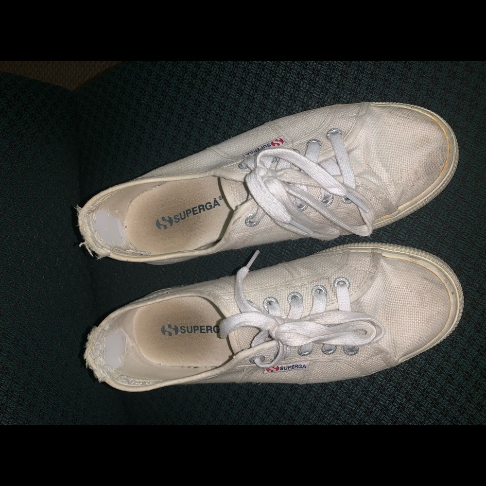 White platform superga